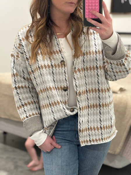 HOUNDSTOOTH CARDIGAN