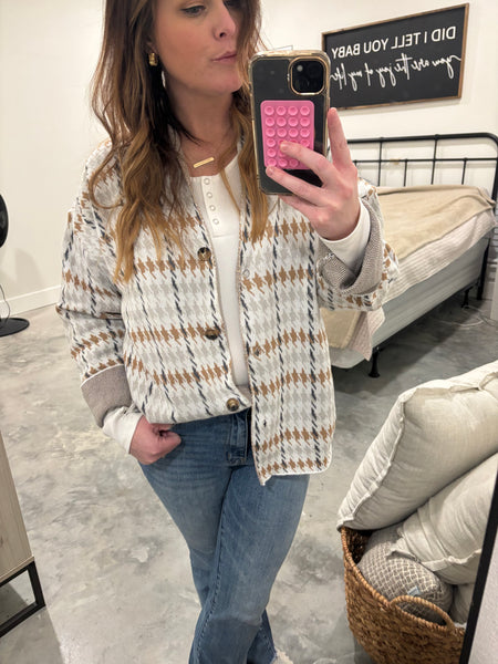 HOUNDSTOOTH CARDIGAN