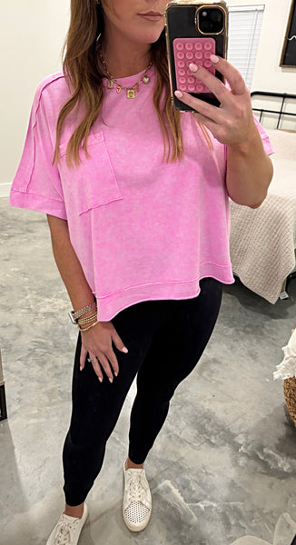 KALI CROPPED TEE |PINK|