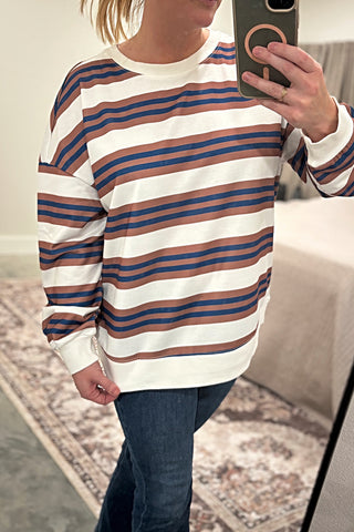 SPENCER STRIPED CREWNECK