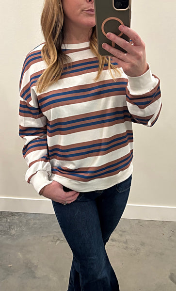 SPENCER STRIPED CREWNECK