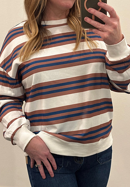 SPENCER STRIPED CREWNECK
