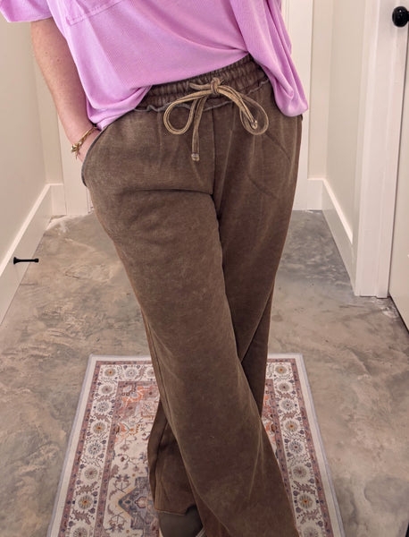 ESPRESSO WIDE LEG PANTS