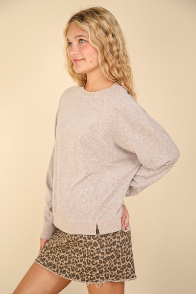 |PLUS| MOCHA PULLOVER