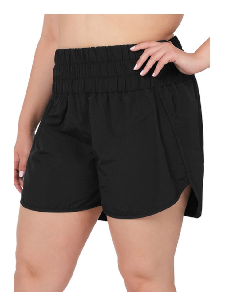 BLACK ATHLETIC SHORTS