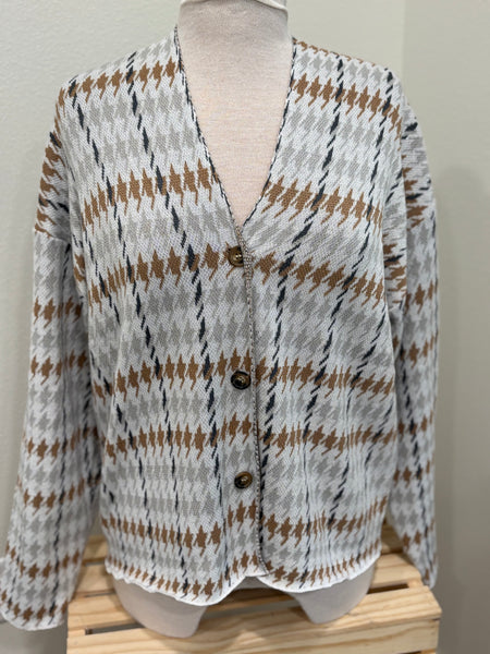 HOUNDSTOOTH CARDIGAN