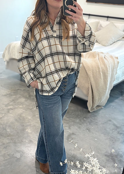 TAMARA PLAID TOP