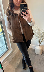 CHOCOLATE PUFFER VEST