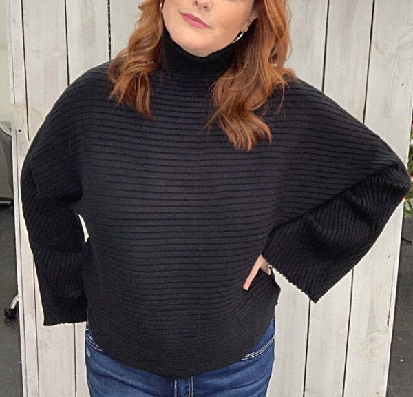 MIDNIGHT TURTLE NECK SWEATER