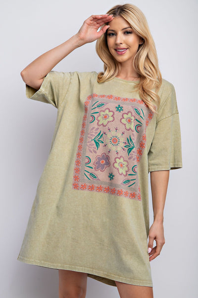 FADED SAGE T-SHIRT DRESS |Restock|