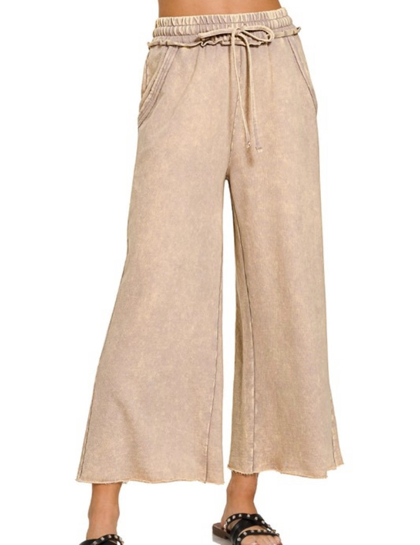 WASHED PALAZZO PANTS